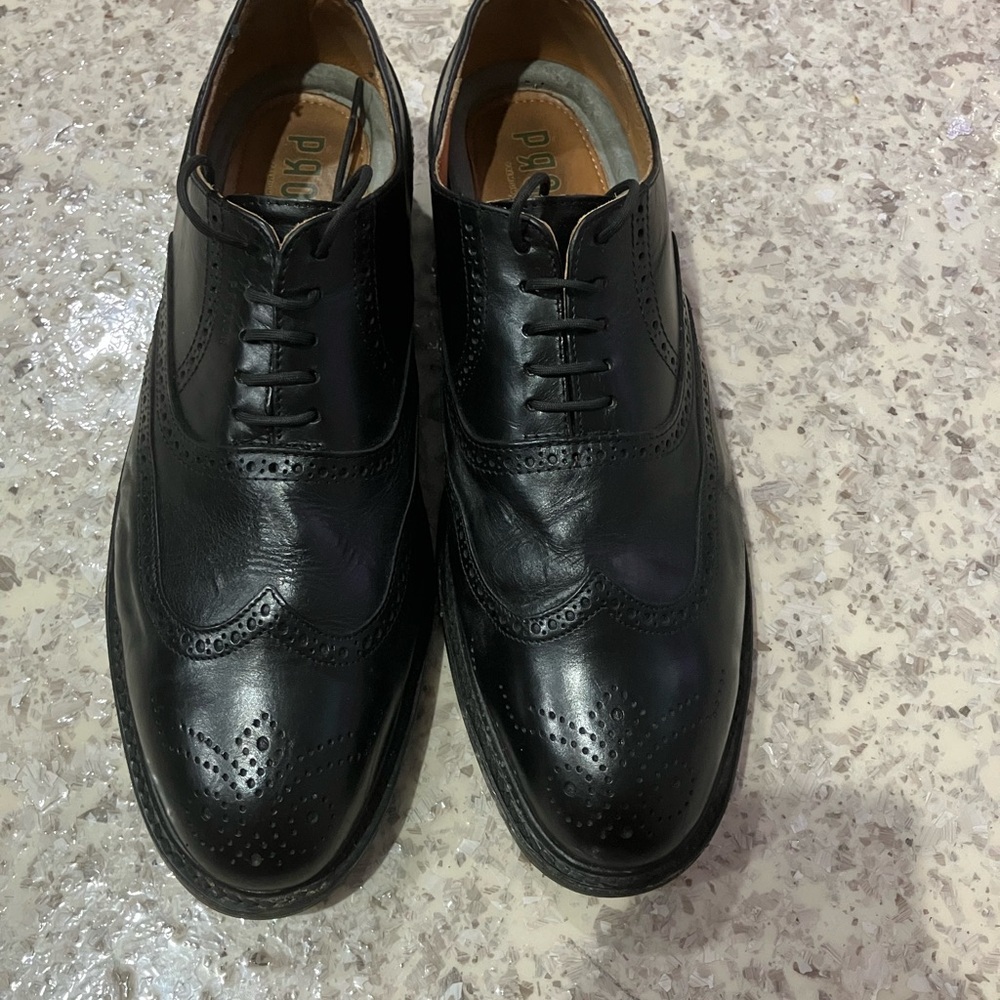 Elegant Black Leather Men's Oxfords Safety Shoes